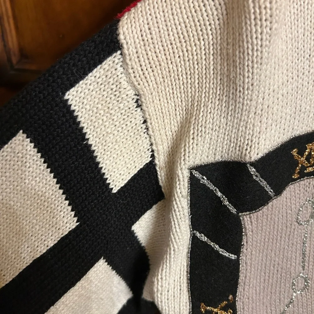 NWT Berek Embroidered & Embellished Vintage Clock/Heart Cardigan/Sweater Size M - Picture 8 of 13